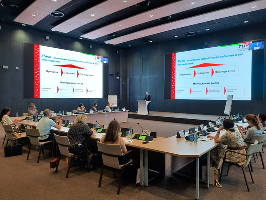 Hybrid online and classroom pilot course on EN 15224 Quality management system for healthcare organisation were held at the pilot event held in the Skolkovo National Innovation Center.
