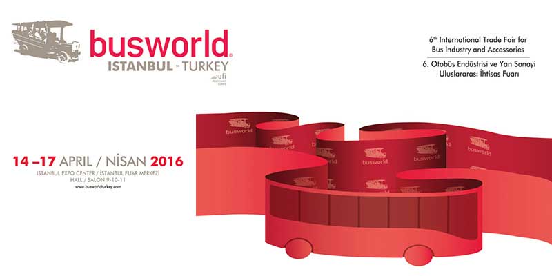 14-17 Nisan 2016 tarihlerinde standımızla BUSWORLD TURKEY Fuarı'ndayız.