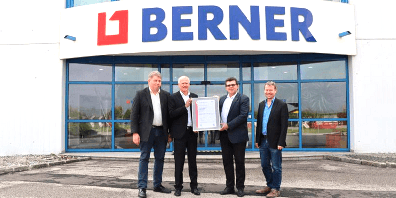 TÜV AUSTRIA zertifiziert Berner Österreich nach Umweltnorm ISO 14001 (C) Berner GesmbH