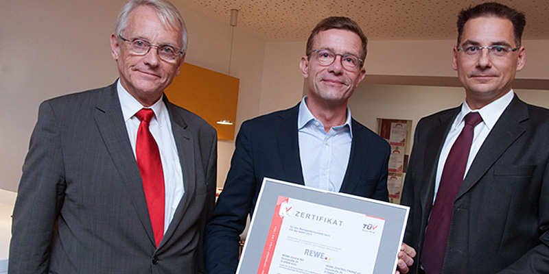 The REWE Group has established a centralised energy management system in accordance with DIN EN ISO 50001 in Germany, certified by TÜV AUSTRIA